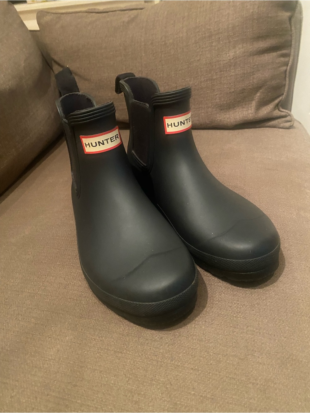 Hunter Matte Black Chelsea Short Rain Boots